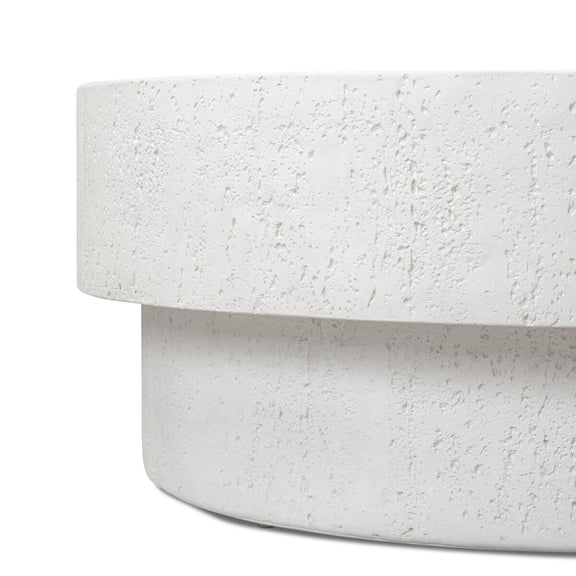 Kesia Outdoor Coffee Table - Coarse Ivory Concrete