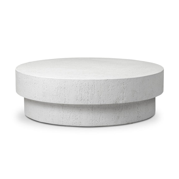 Kesia Outdoor Coffee Table - Coarse Ivory Concrete