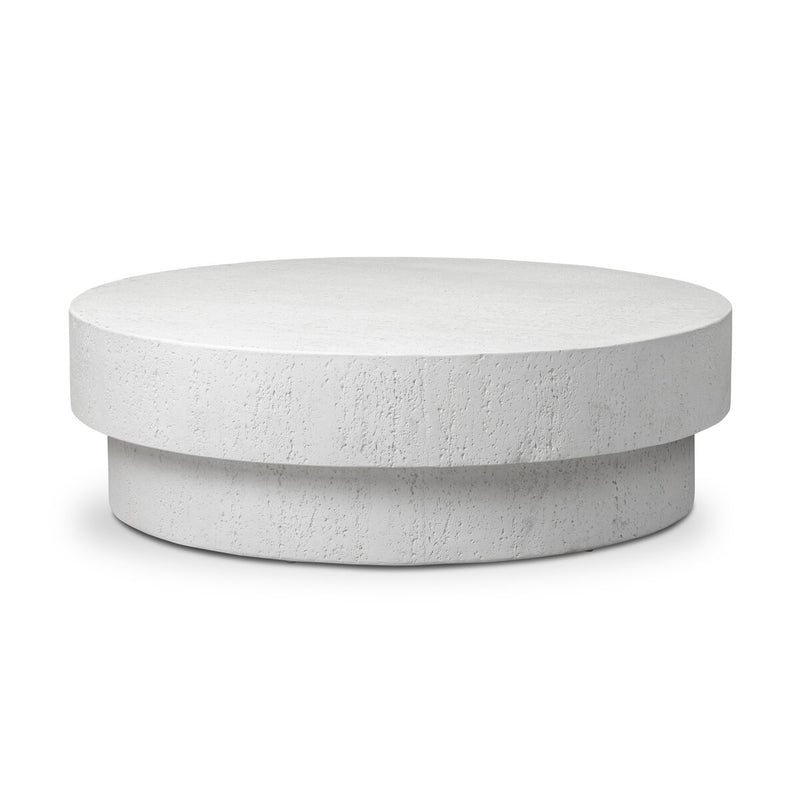 Kesia Outdoor Coffee Table - Coarse Ivory Concrete