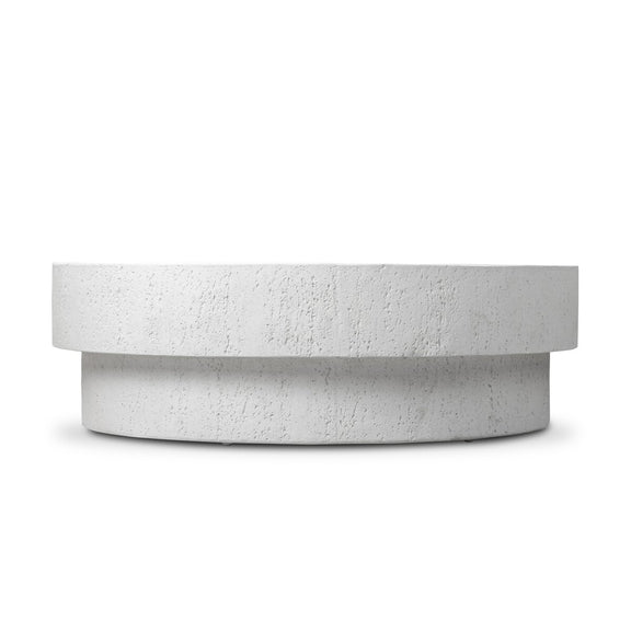 Kesia Outdoor Coffee Table - Coarse Ivory Concrete