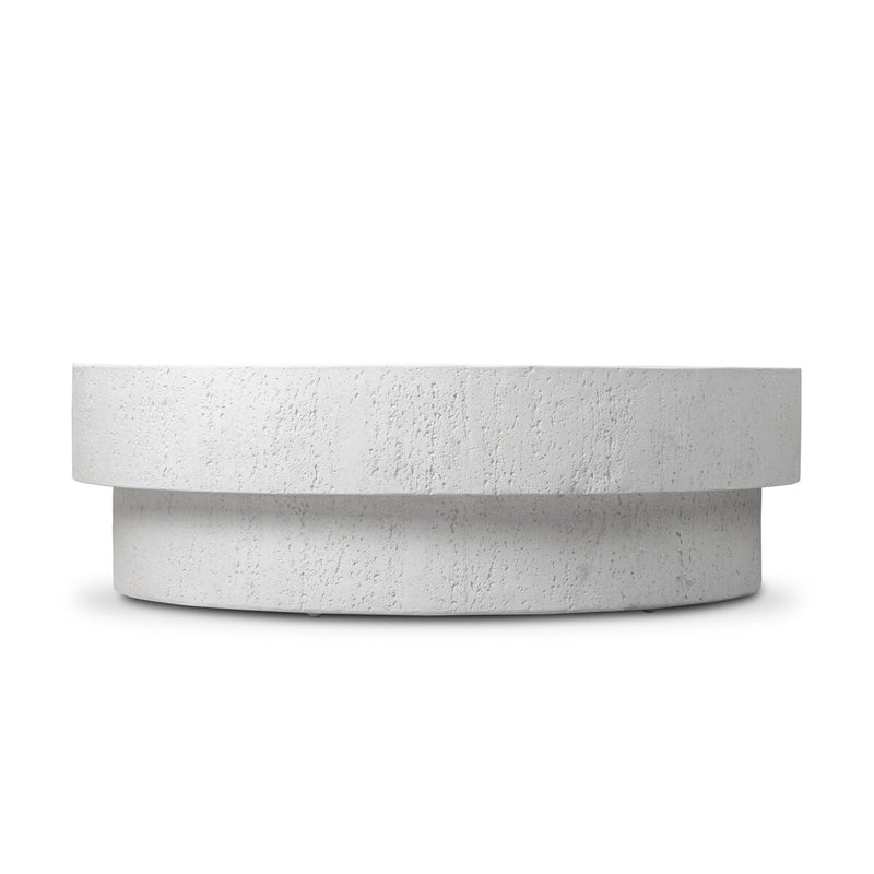 Kesia Outdoor Coffee Table - Coarse Ivory Concrete