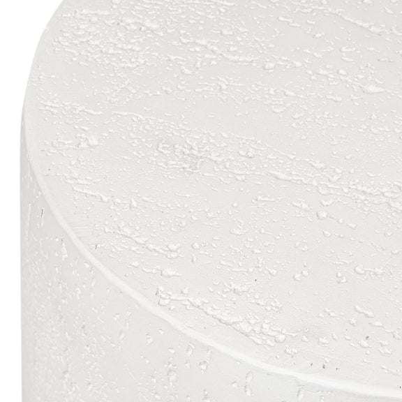 Kesia Outdoor End Table - Coarse Ivory Concrete