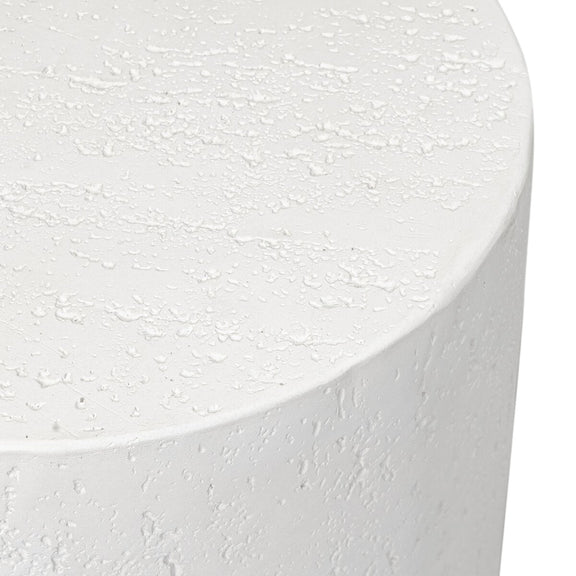 Kesia Outdoor End Table - Coarse Ivory Concrete