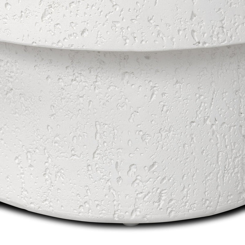 Kesia Outdoor End Table - Coarse Ivory Concrete