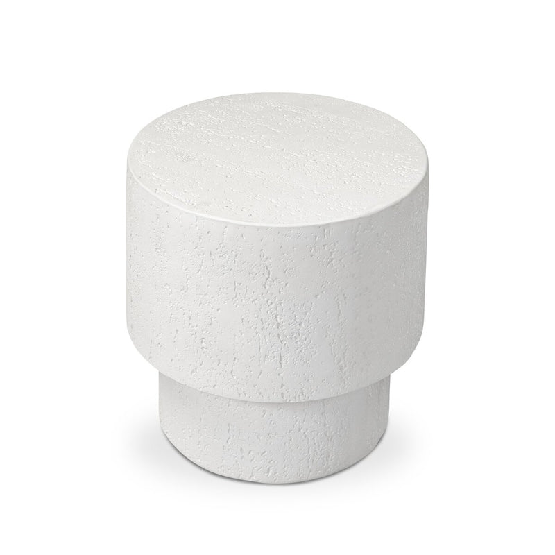 Kesia Outdoor End Table - Coarse Ivory Concrete