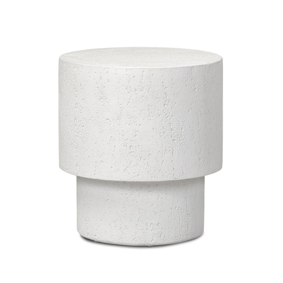 Kesia Outdoor End Table - Coarse Ivory Concrete