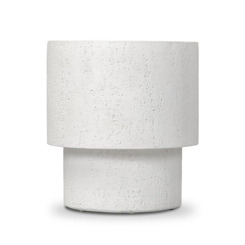 Kesia Outdoor End Table - Coarse Ivory Concrete