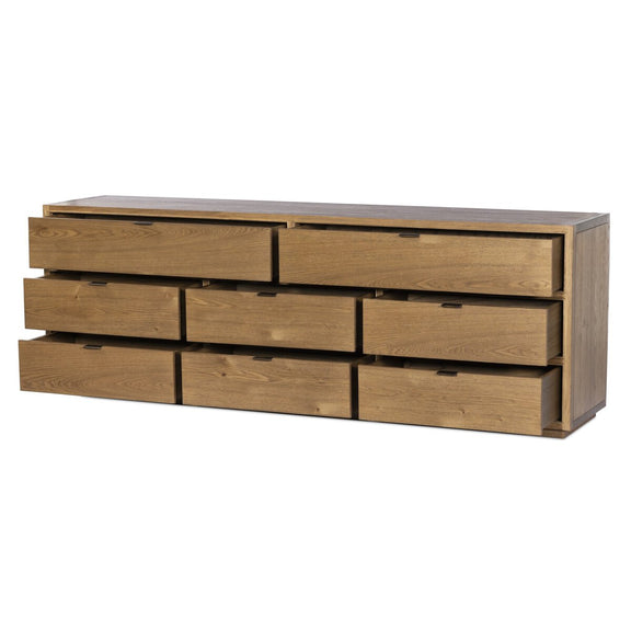 Kodo 8 Drawer Dresser - Light Brown Oak