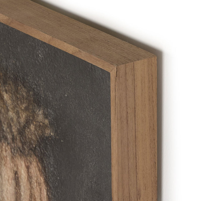 Poppy Noche by Paul Meyer - Rustic Walnut Floater