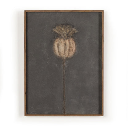 Poppy Noche by Paul Meyer - Rustic Walnut Floater