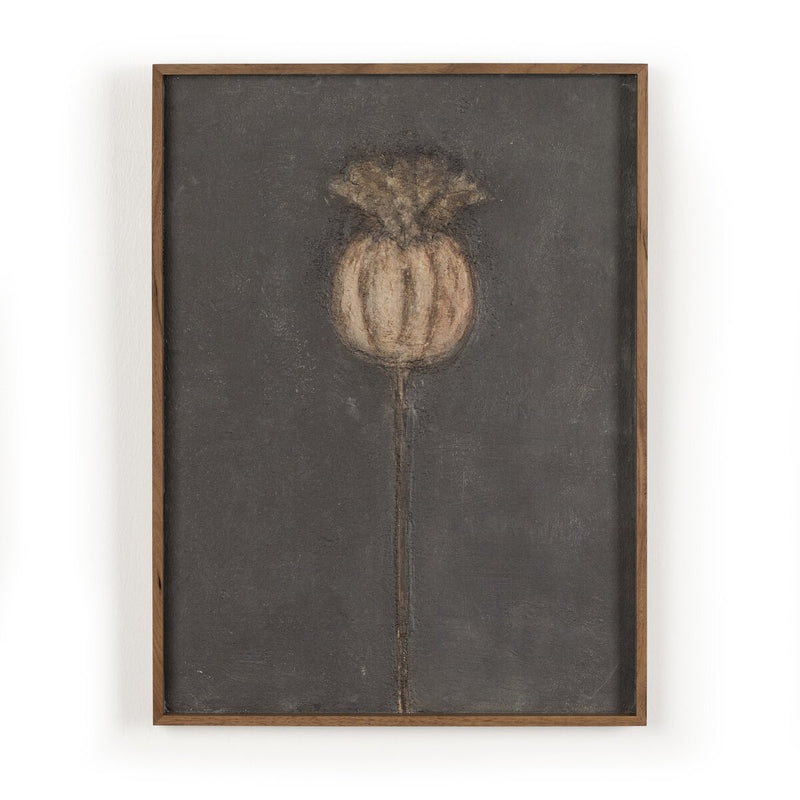 Poppy Noche by Paul Meyer - Rustic Walnut Floater