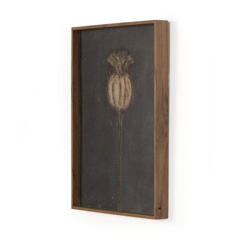 Poppy Noche by Paul Meyer - Rustic Walnut Floater