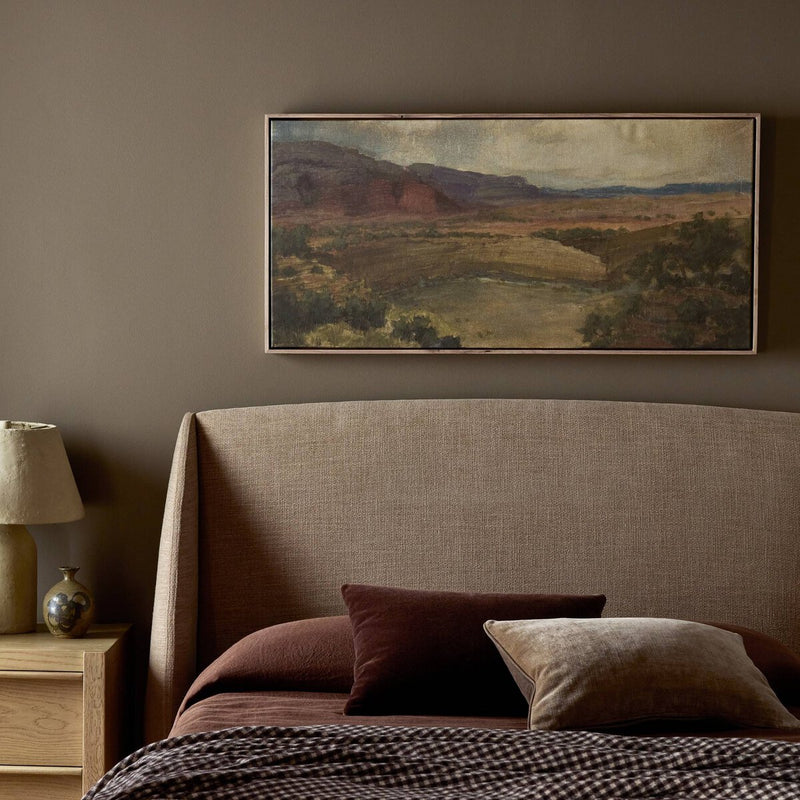Desert Hues II by Aileen Fitzgerald - Rustic Walnut Floater