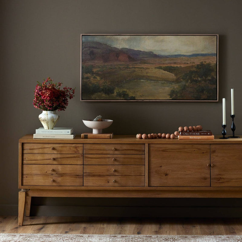 Desert Hues II by Aileen Fitzgerald - Rustic Walnut Floater
