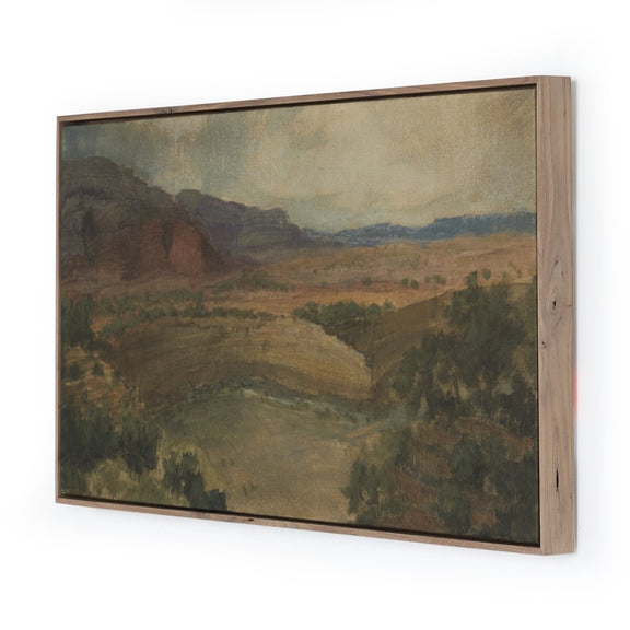 Desert Hues II by Aileen Fitzgerald - Rustic Walnut Floater