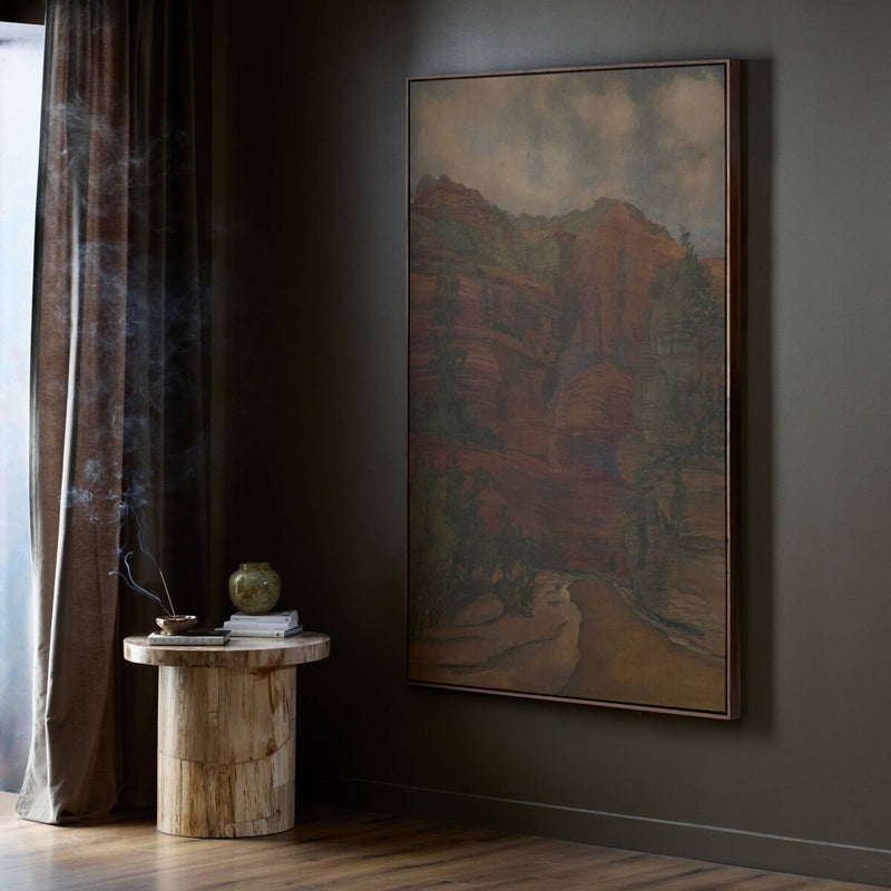 Woven Together by Aileen Fitzgerald - Rustic Walnut Floater