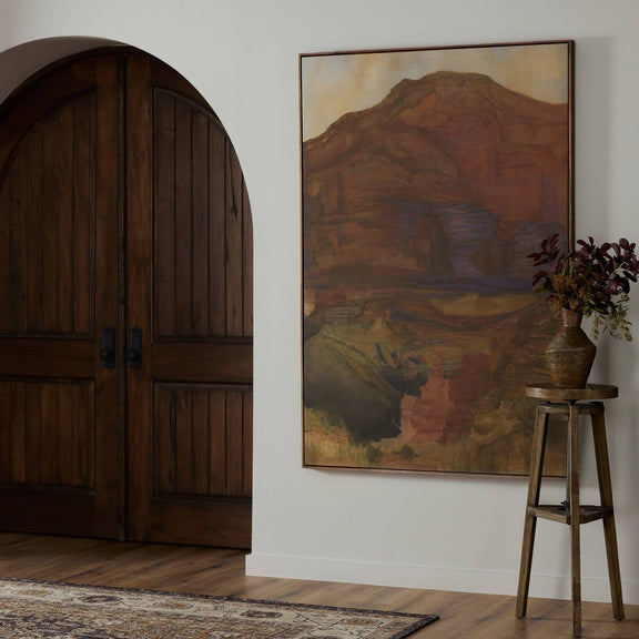 Suddenly The Desert Is Freedom - Rustic Walnut Floater