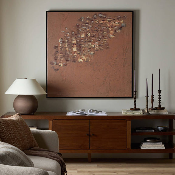 Copper Graffiti by Jamie Beckwith - Black Maple Floater