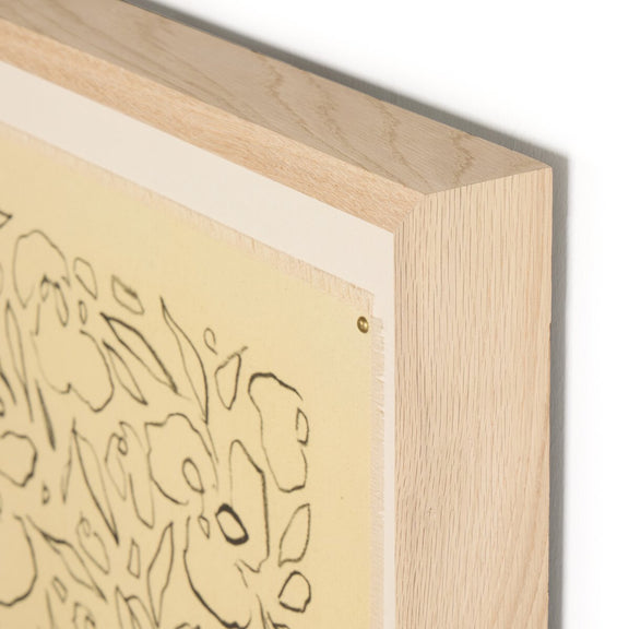 Black On Cream Glimmer by Laurel-Dawn Latshaw - White Oak