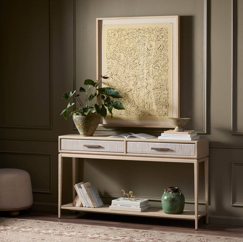 Rosenell Console Table - 60" - Natural Oak Veneer