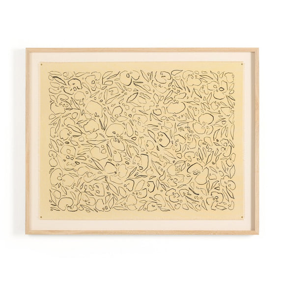 Black On Cream Glimmer by Laurel-Dawn Latshaw - White Oak