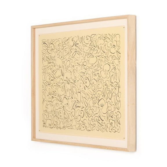 Black On Cream Glimmer by Laurel-Dawn Latshaw - White Oak