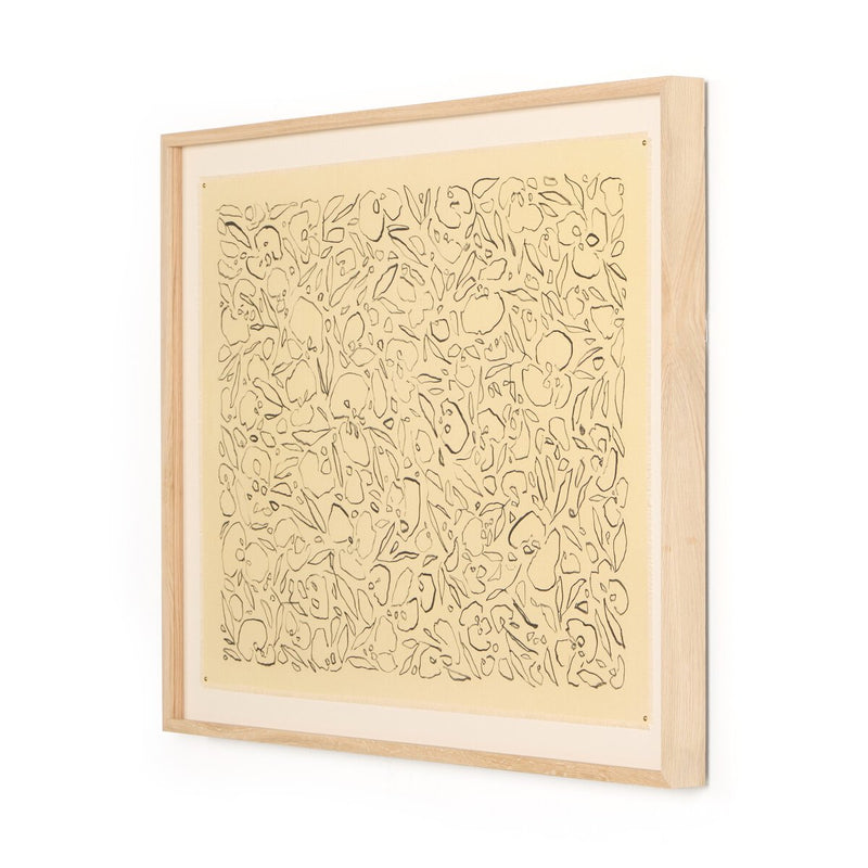 Black On Cream Glimmer by Laurel-Dawn Latshaw - White Oak