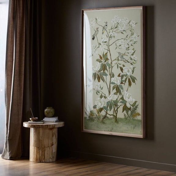 Tan Chinoiserie by Laurel-Dawn Latshaw - Rooftop Rustic Walnut