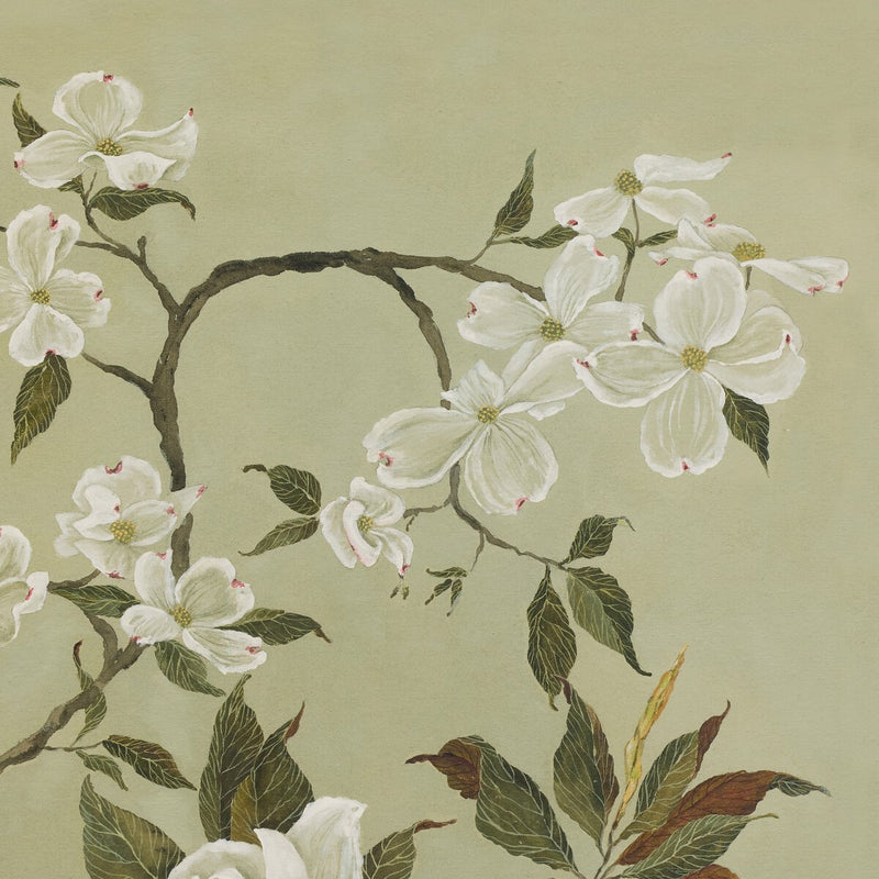 Green Chinoiserie by Laurel-Dawn Latshaw - Rooftop Rustic Walnut
