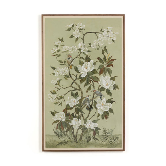 Green Chinoiserie by Laurel-Dawn Latshaw - Rooftop Rustic Walnut