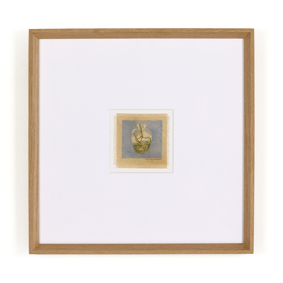 Poetic Mend Blue 2 by Laurel-Dawn Latshaw - Rooftop Vertical Grain White Oak