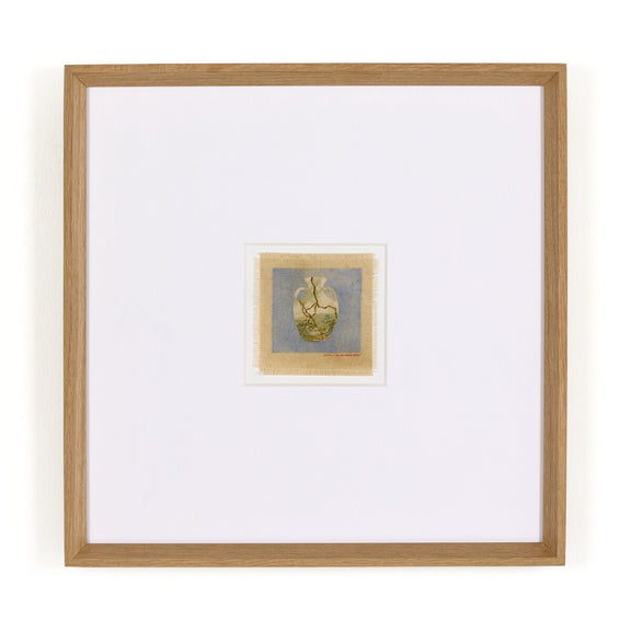 Poetic Mend Blue 2 by Laurel-Dawn Latshaw - Rooftop Vertical Grain White Oak