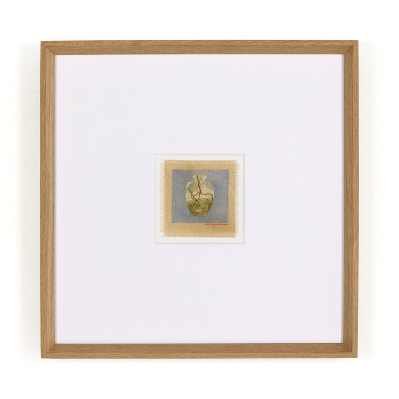 Poetic Mend Blue 2 by Laurel-Dawn Latshaw - Rooftop Vertical Grain White Oak
