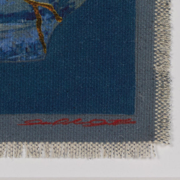 Poetic Mend Blue 3 by Laurel-Dawn Latshaw - Rooftop Vertical Grain White Oak