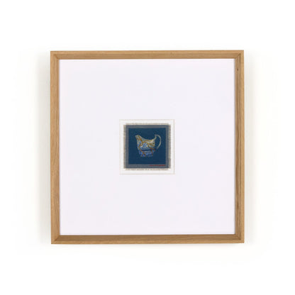 Poetic Mend Blue 3 by Laurel-Dawn Latshaw - Rooftop Vertical Grain White Oak