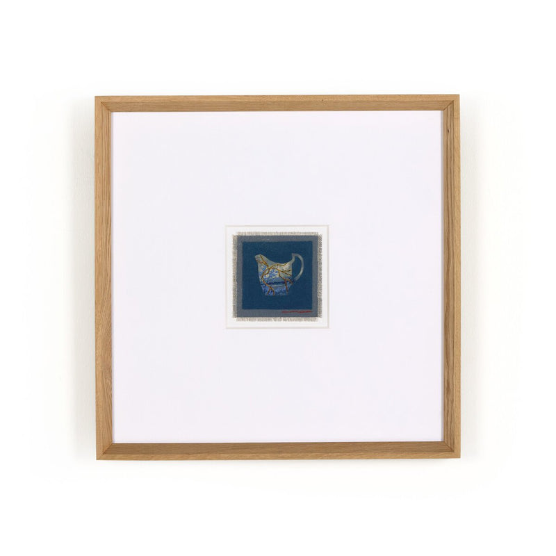 Poetic Mend Blue 3 by Laurel-Dawn Latshaw - Rooftop Vertical Grain White Oak