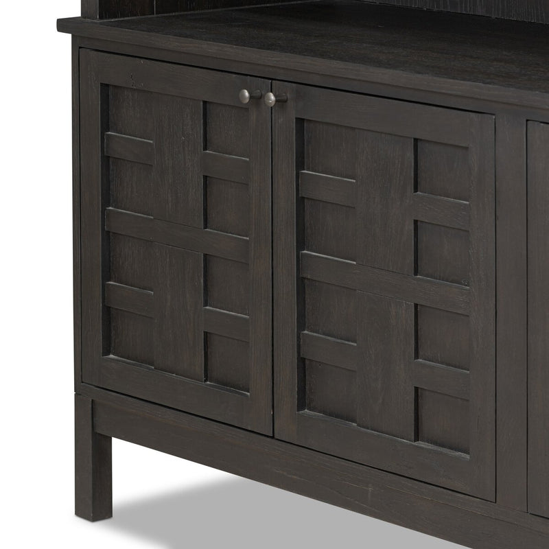 Alessio Bookcase - Smoked Black
