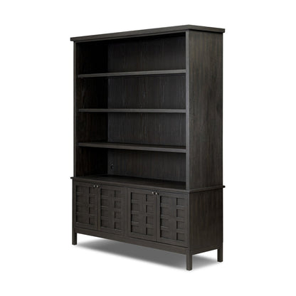 Alessio Bookcase - Smoked Black