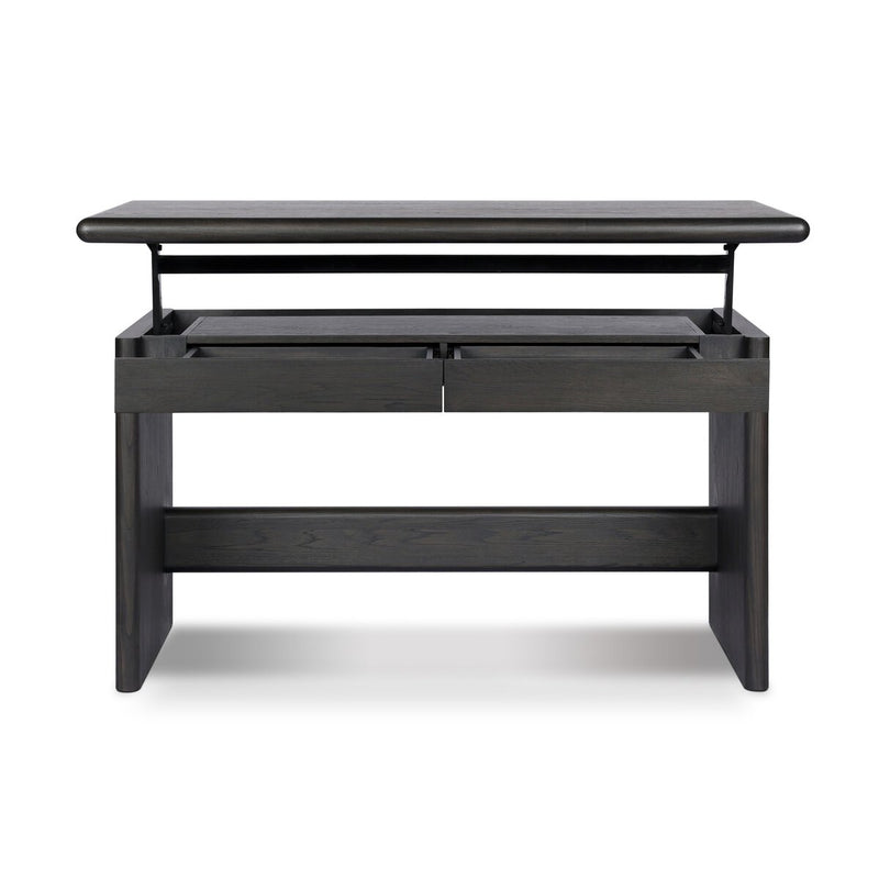 Denton Standing Desk - Smoked Black Sungkai Veneer