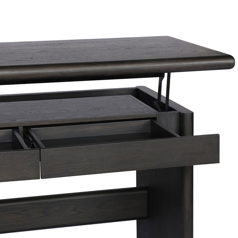 Denton Standing Desk - Smoked Black Sungkai Veneer
