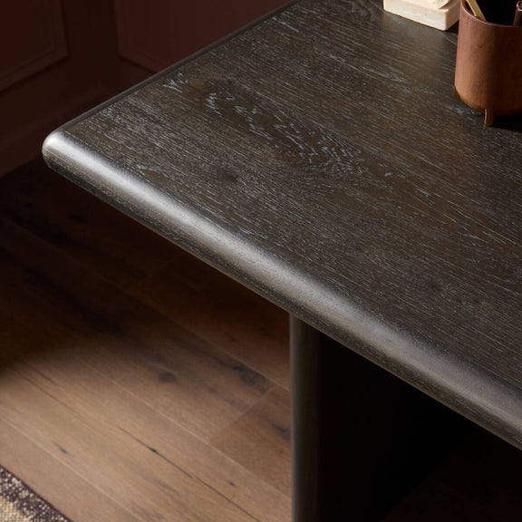 Denton Standing Desk - Smoked Black Sungkai Veneer