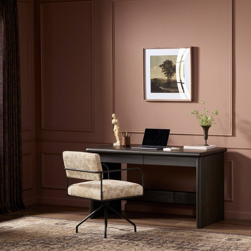 Denton Standing Desk - Smoked Black Sungkai Veneer