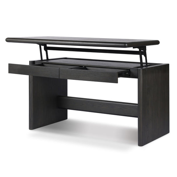 Denton Standing Desk - Smoked Black Sungkai Veneer