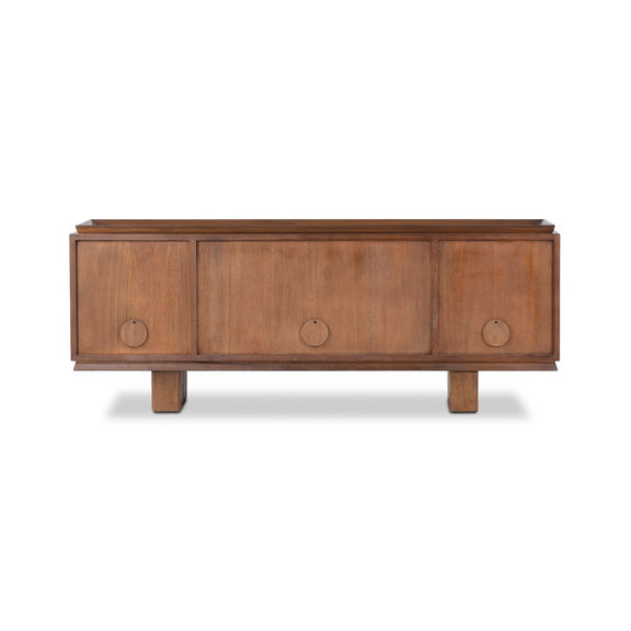 Lyle Media Console - Rust Rubberwood Veneer