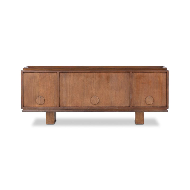 Lyle Media Console - Rust Rubberwood Veneer