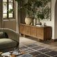 Lyle Media Console - Rust Rubberwood Veneer