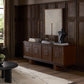 Lyle Media Console - Rust Rubberwood Veneer