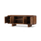 Lyle Media Console - Rust Rubberwood Veneer
