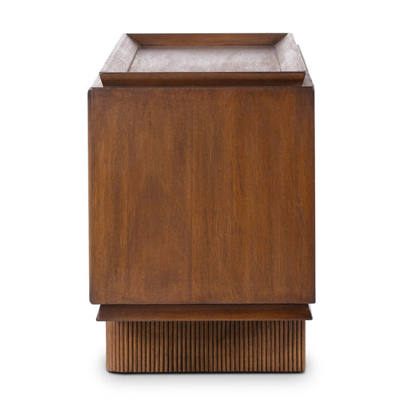 Lyle Media Console - Rust Rubberwood Veneer