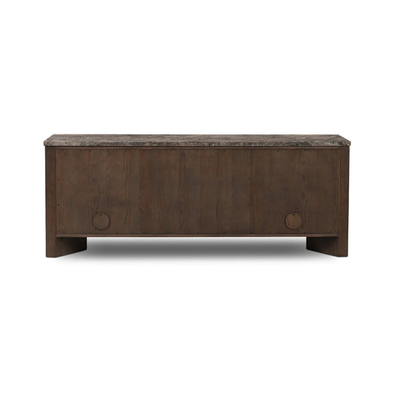 Lawson Media Console - Brown Oak Veneer